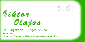 viktor olajos business card